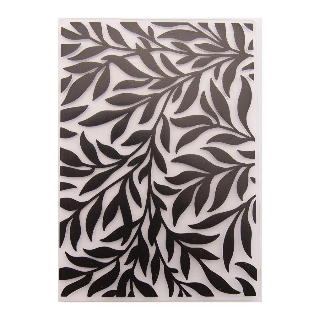 Leaves and Branches Pattern Plastic Embossing Folder - Inlovearts