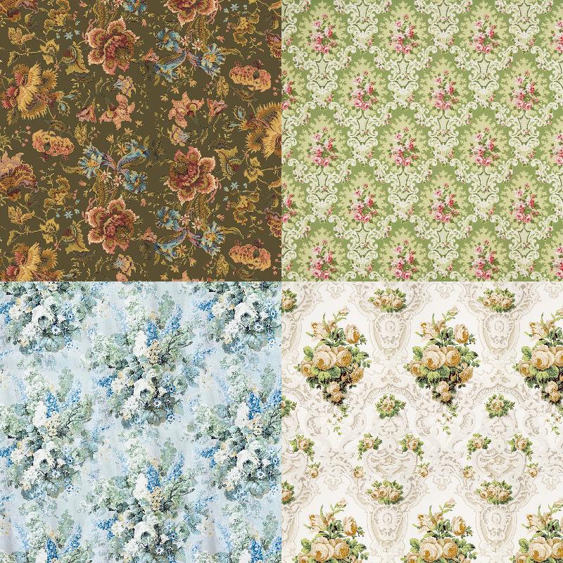 6-inch palace bouquet style decorative background paper <24 sheets> - lifescraft