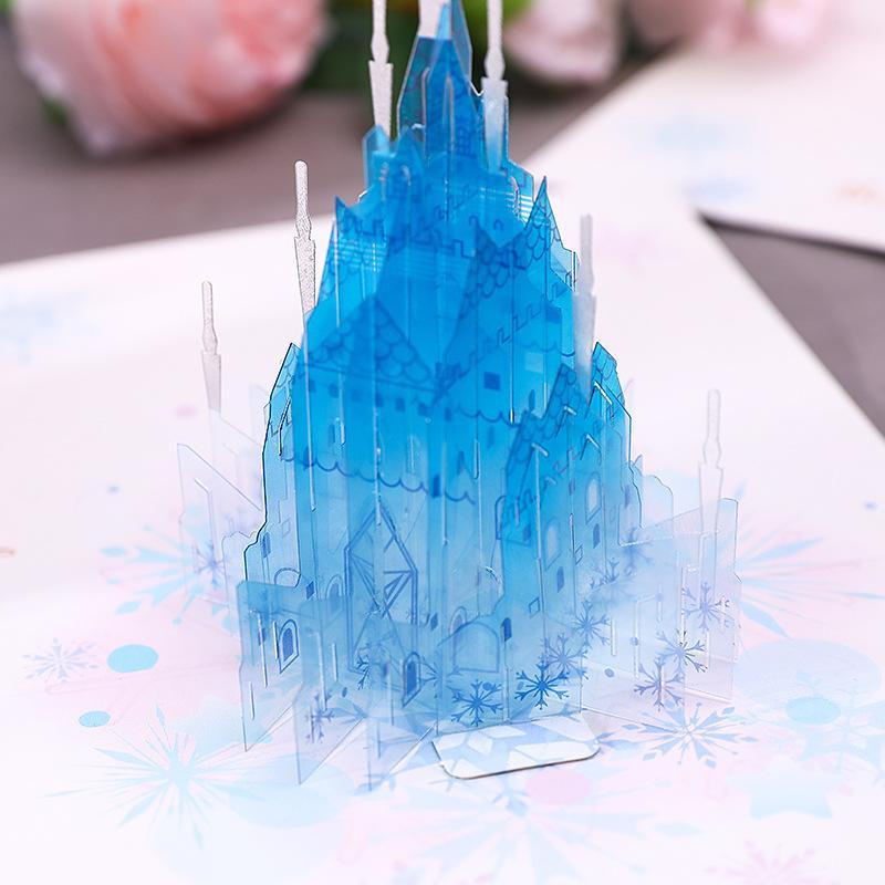 3D Fantasy Crystal Castle Greeting Card - lifescraft