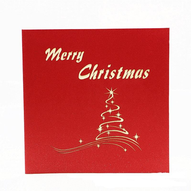 Christmas Tree Three-dimensional Greeting Card - Inlovearts