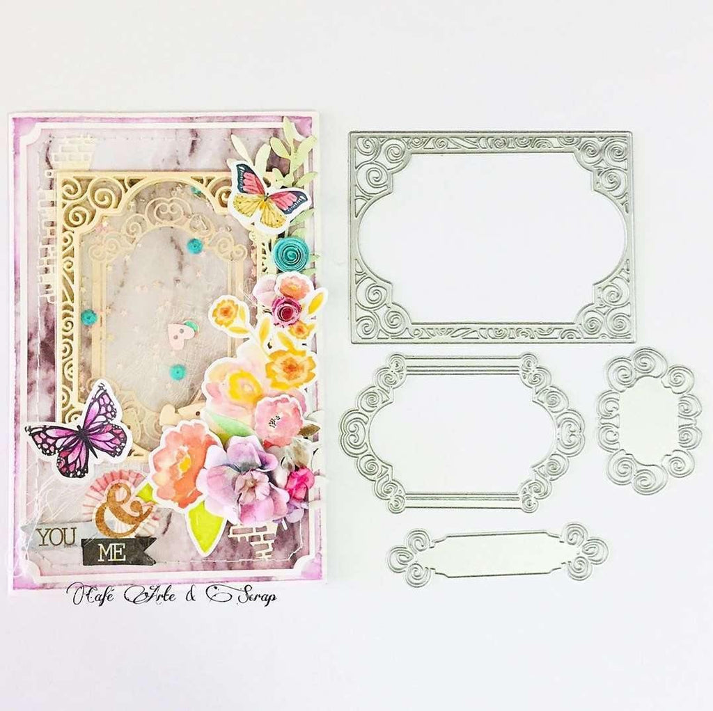 Lace Frame Ornament Tag Dies - Inlovearts