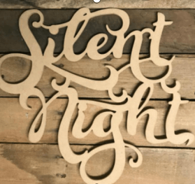 "Silent Night" Word Decor Dies - Inlovearts