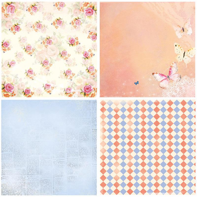 6 Inches Pink Series Background Paper <24PCS> - lifescraft