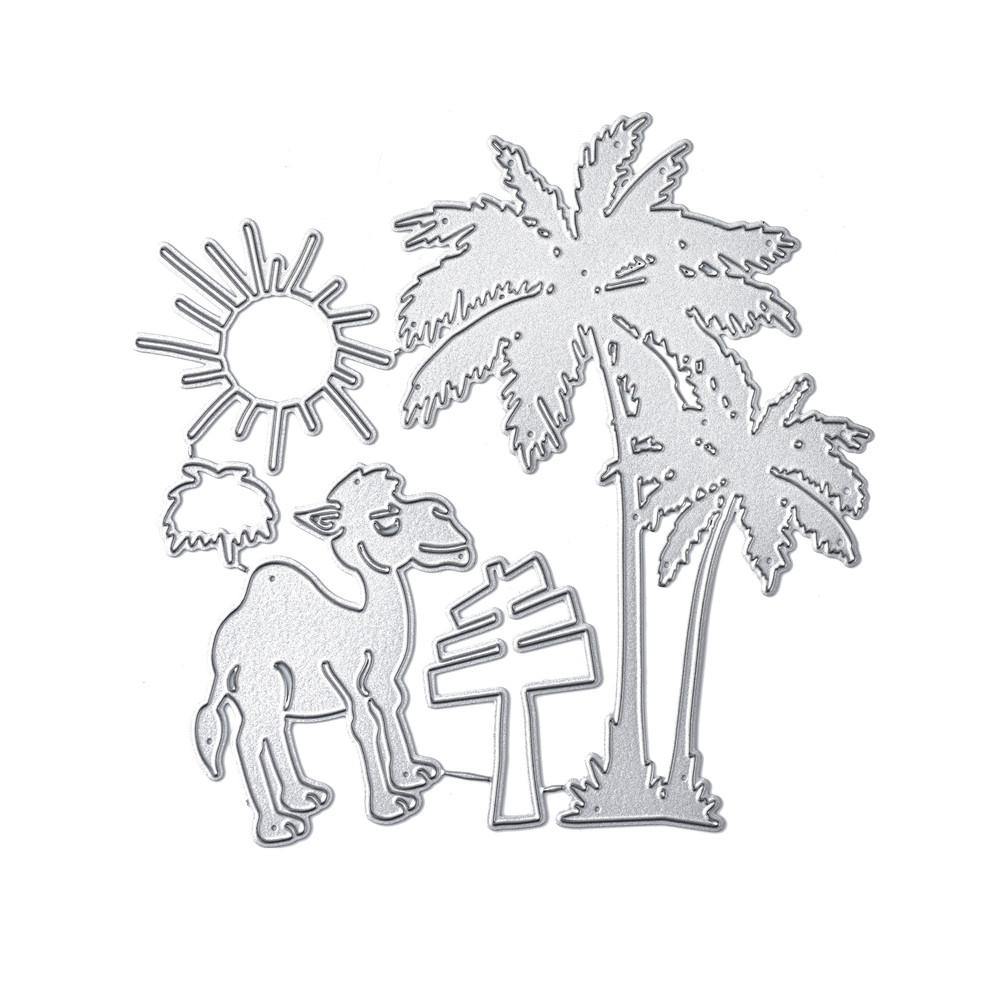 Sun Coconut Tree Camel  Dies - Inlovearts