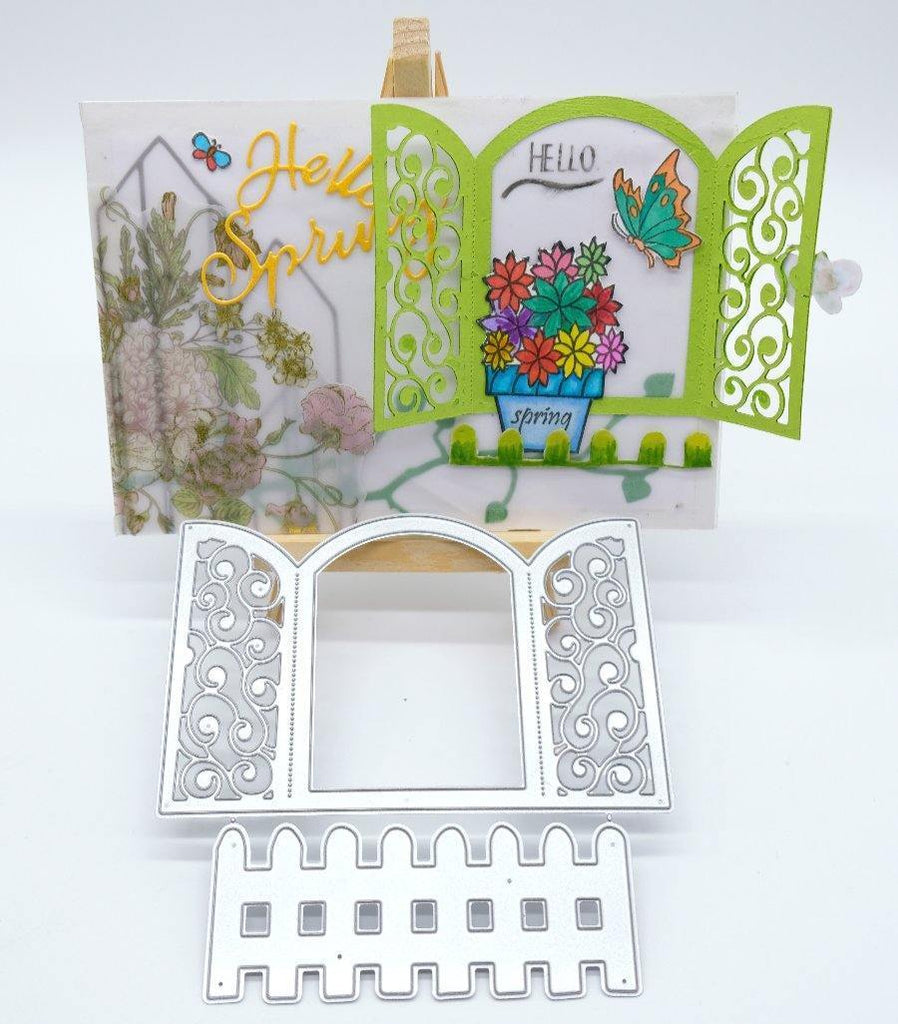 Lace Window Fence Cutting Dies - Inlovearts