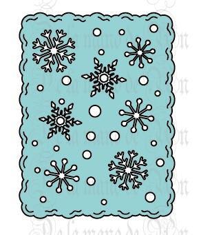 Different Shapes of Snowflakes Background Dies - Inlovearts