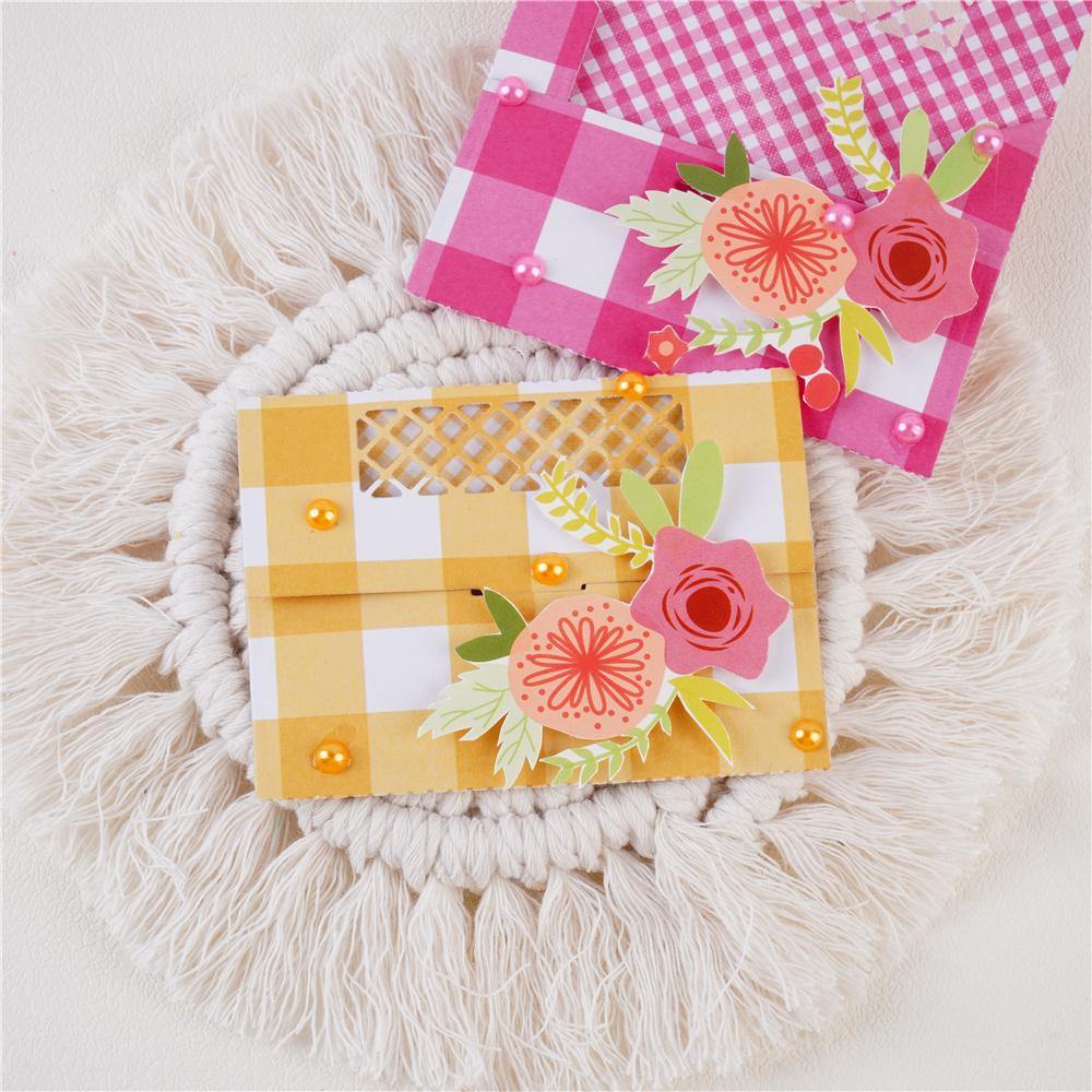 Foldable Grid Hollow Cover Envelope Dies - Inlovearts