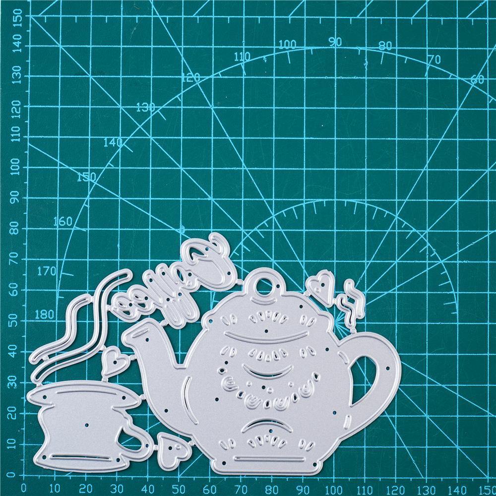 Coffee Pot and Cup Frame Dies - Inlovearts