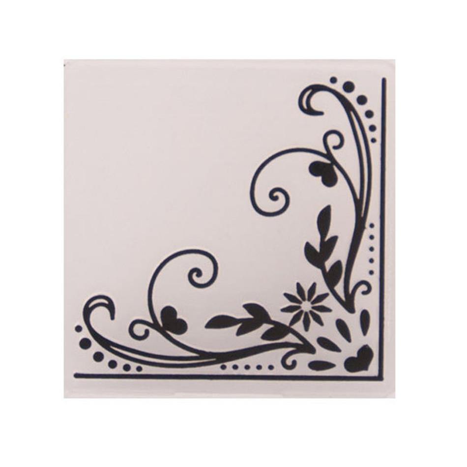 Floral Corner Decorative Pattern Plastic Embossing Folder - Inlovearts