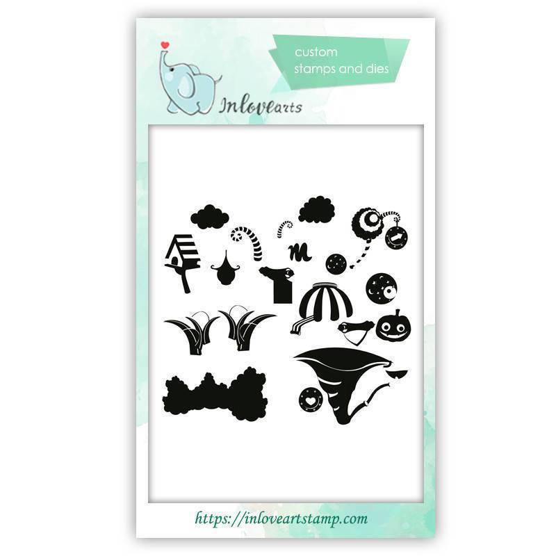 Inloveartstamp clear stamps / China Halloween Clear Stamps