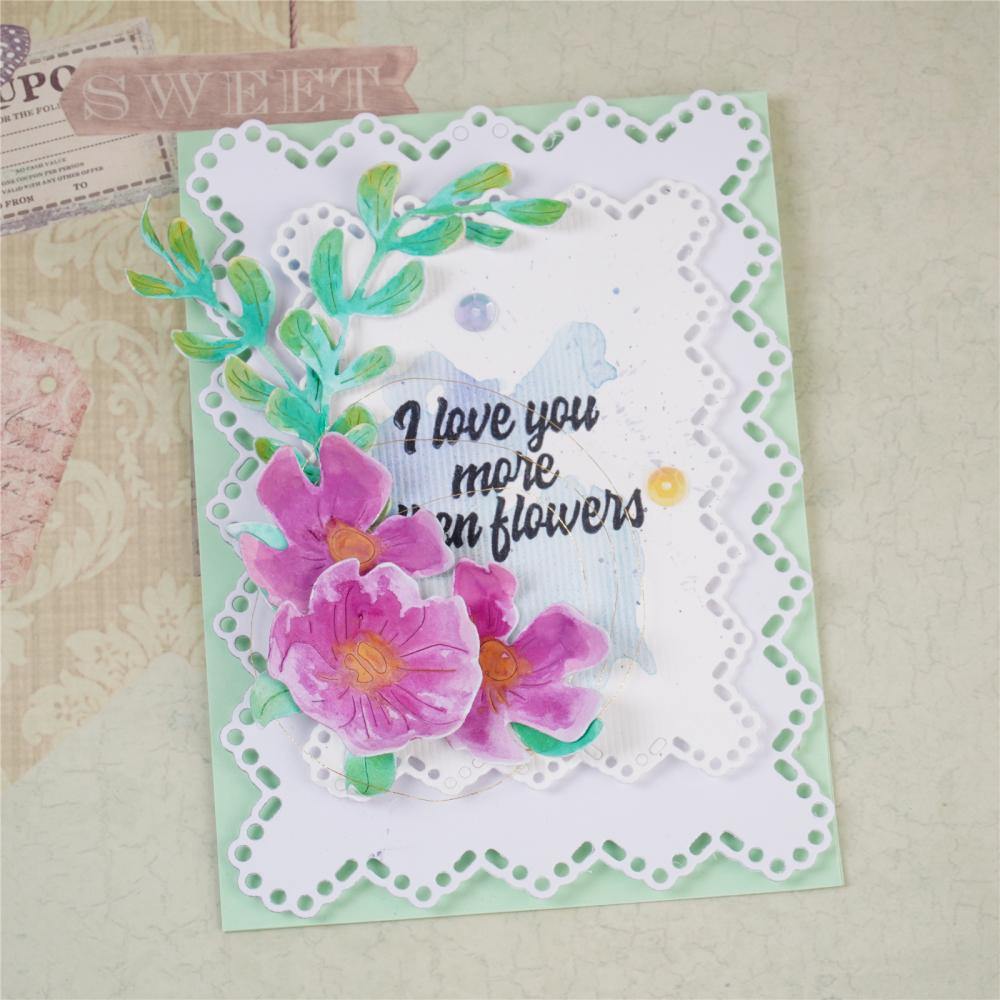 Layerd Flowers and Leaves Decor Dies - Inlovearts