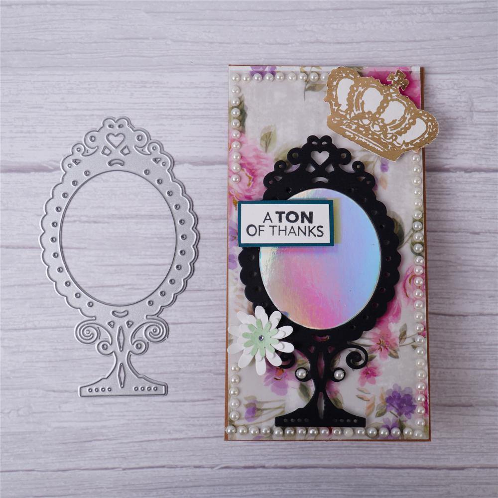 Elegant Lace Mirror Frame Dies - Inlovearts